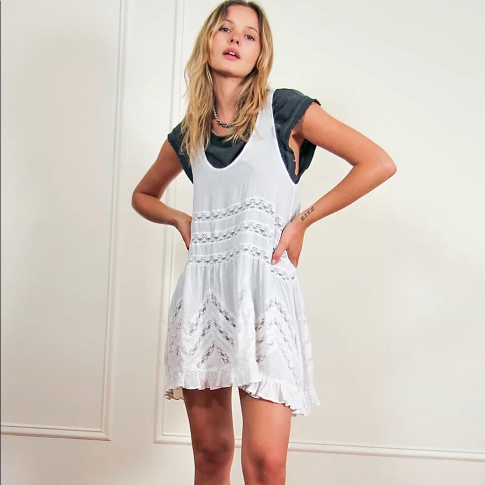 FREE PEOPLE Voile Lace Trapeze Slip (no tag) S/M